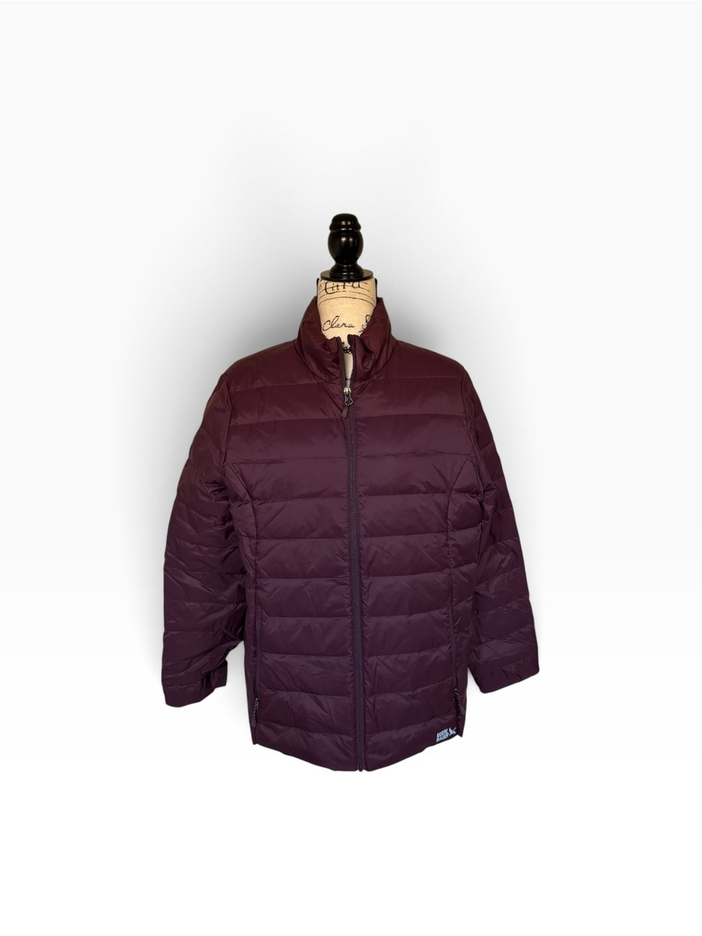 Eddie Bauer Women’s XL Packable 650-Fill Down Puffer Cozy Plum Jacket Cabincore